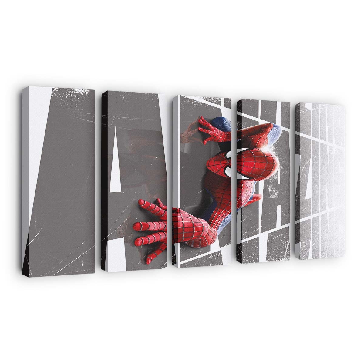 Spider Man beim Klettern auf Wand Leinwandbild - Wanddeko