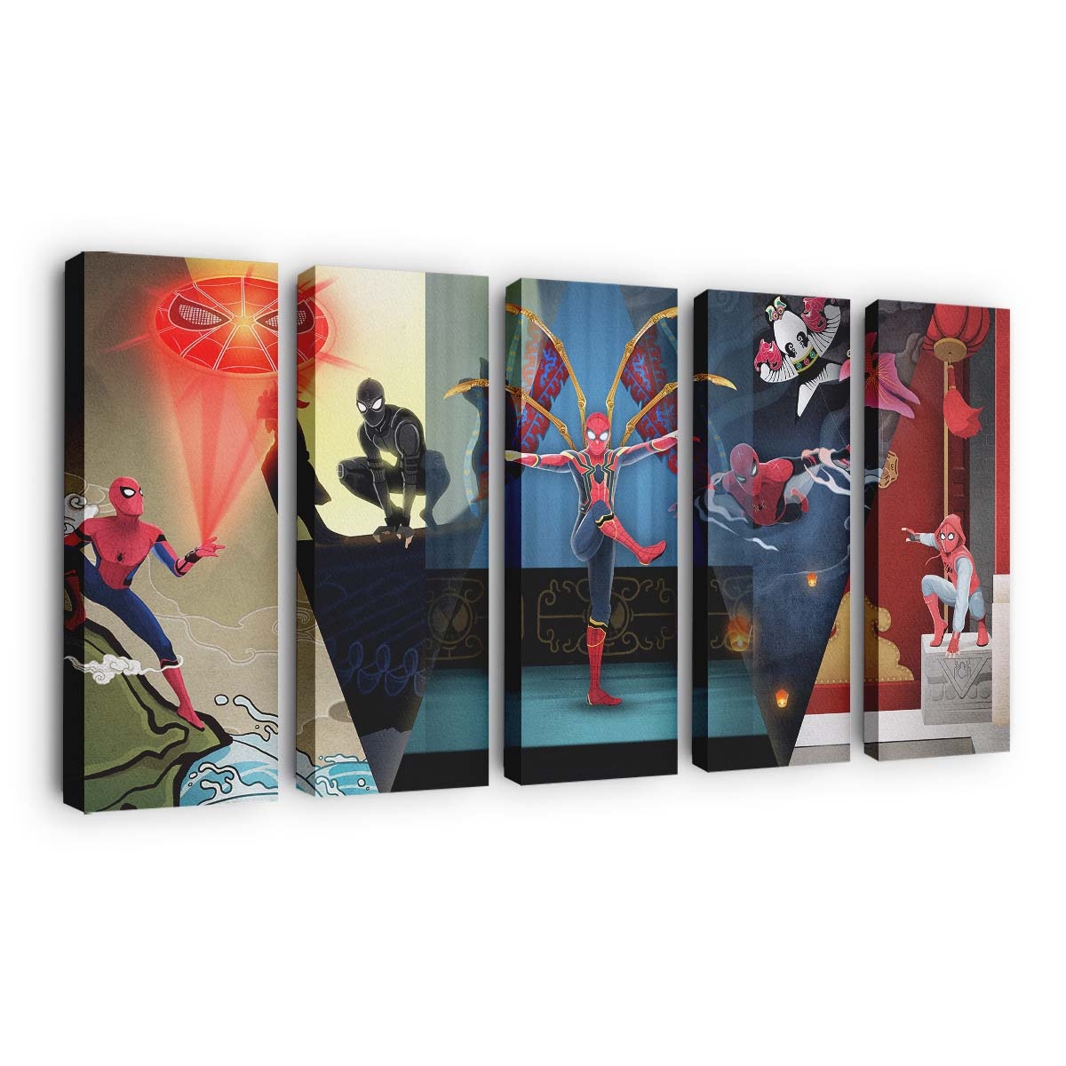 Spider Man weit weg von zu Hause 3 Leinwandbild - Wanddeko