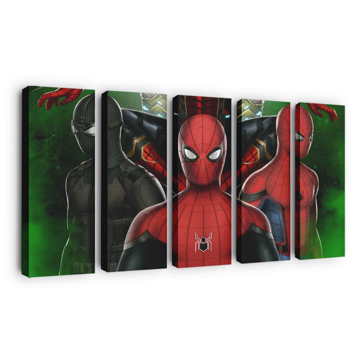 Spider Man Far From Home Anzüge Leinwandbild - Wanddeko