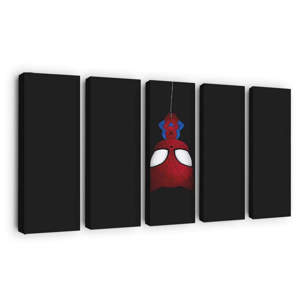 Spider Man Hängt im Dunkeln Leinwandbild - Wanddeko