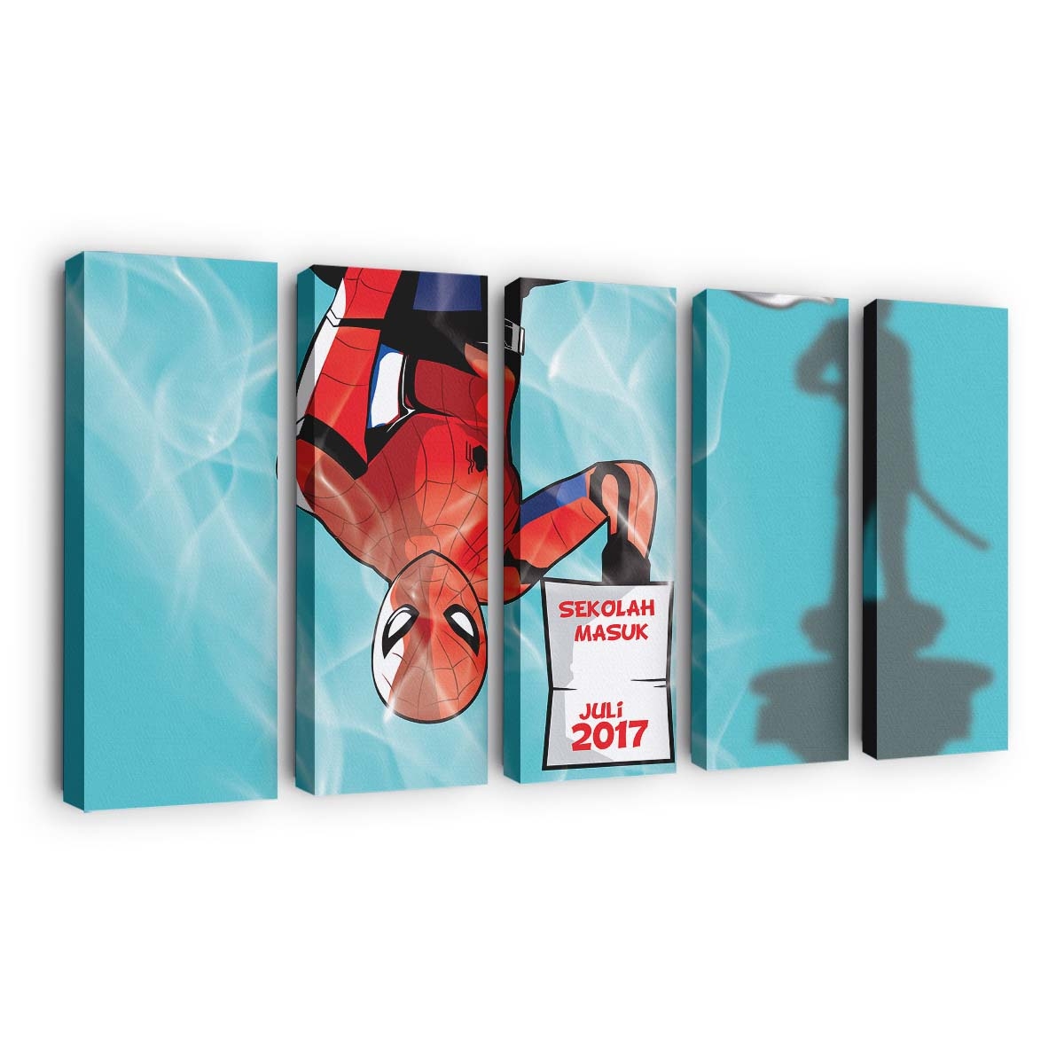 Spider Man Hängt herunter 2 Leinwandbild - Wanddeko