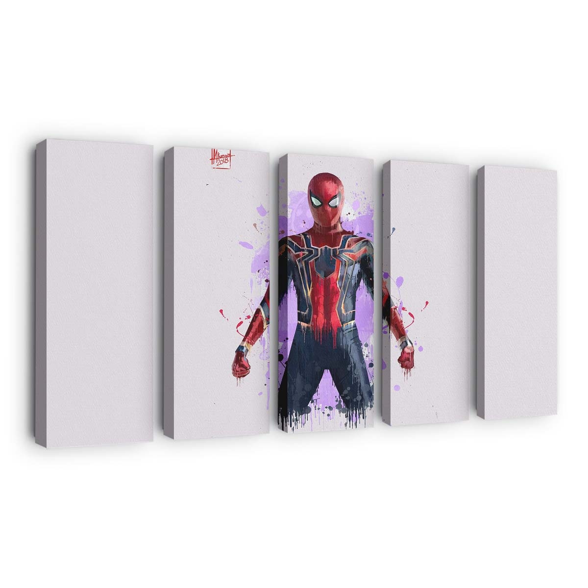 Spider Man in Avengers Infinity War 2018 Artwork Leinwandbild - Wanddeko