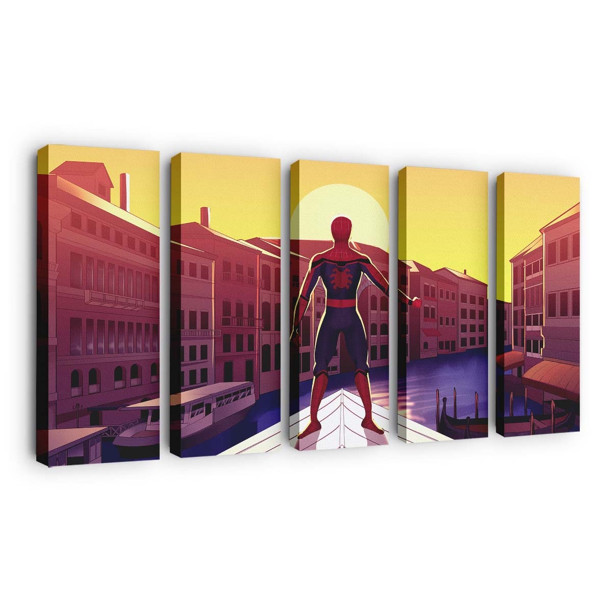 Spider Man in Venedig Leinwandbild - Wanddeko