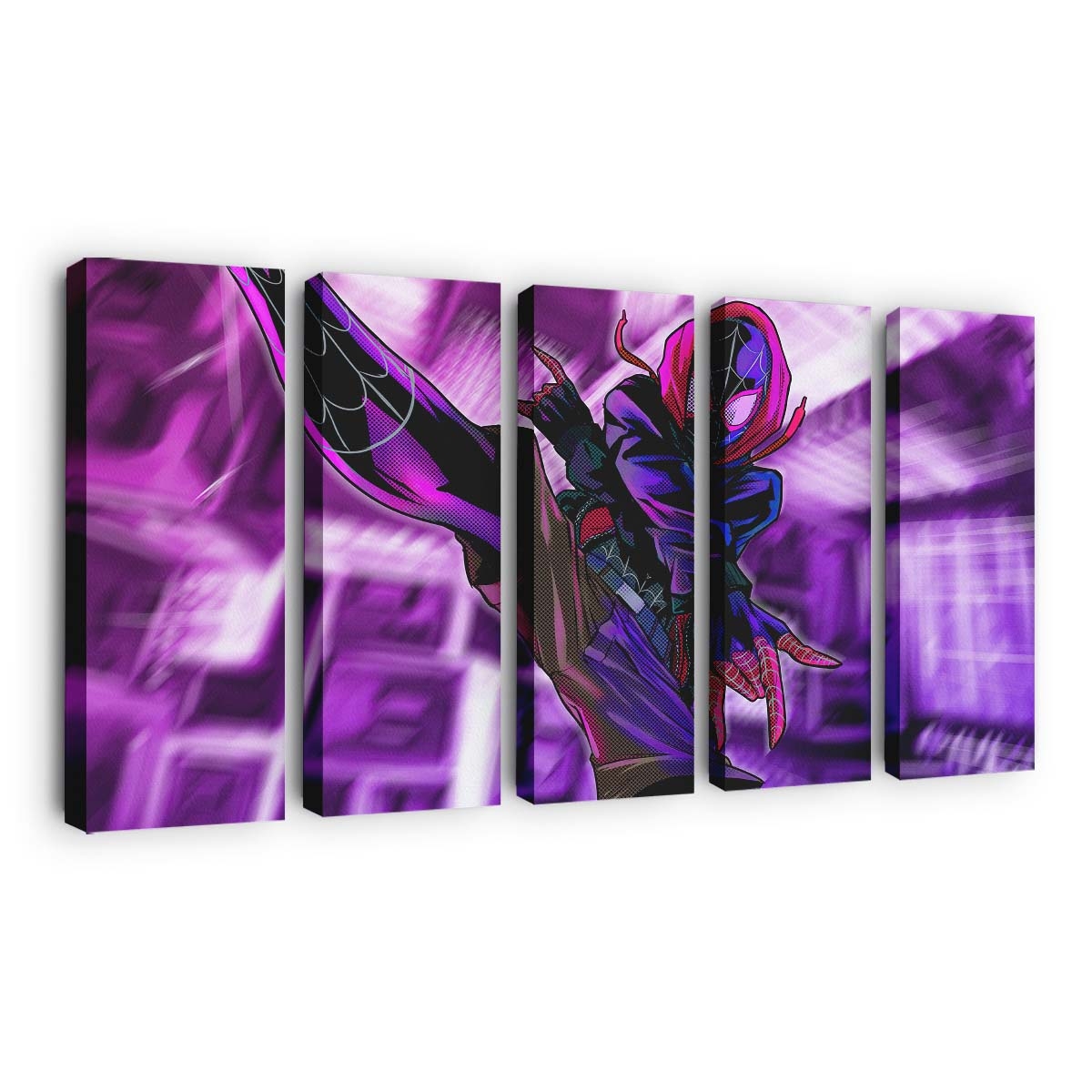 Spider Man Into The Spider Verse 5 Leinwandbild - Wanddeko