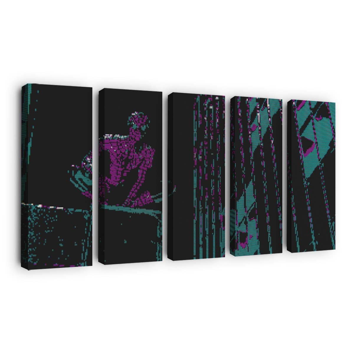 Spider Man Miles Morales Ascii Kunst Leinwandbild - Wanddeko