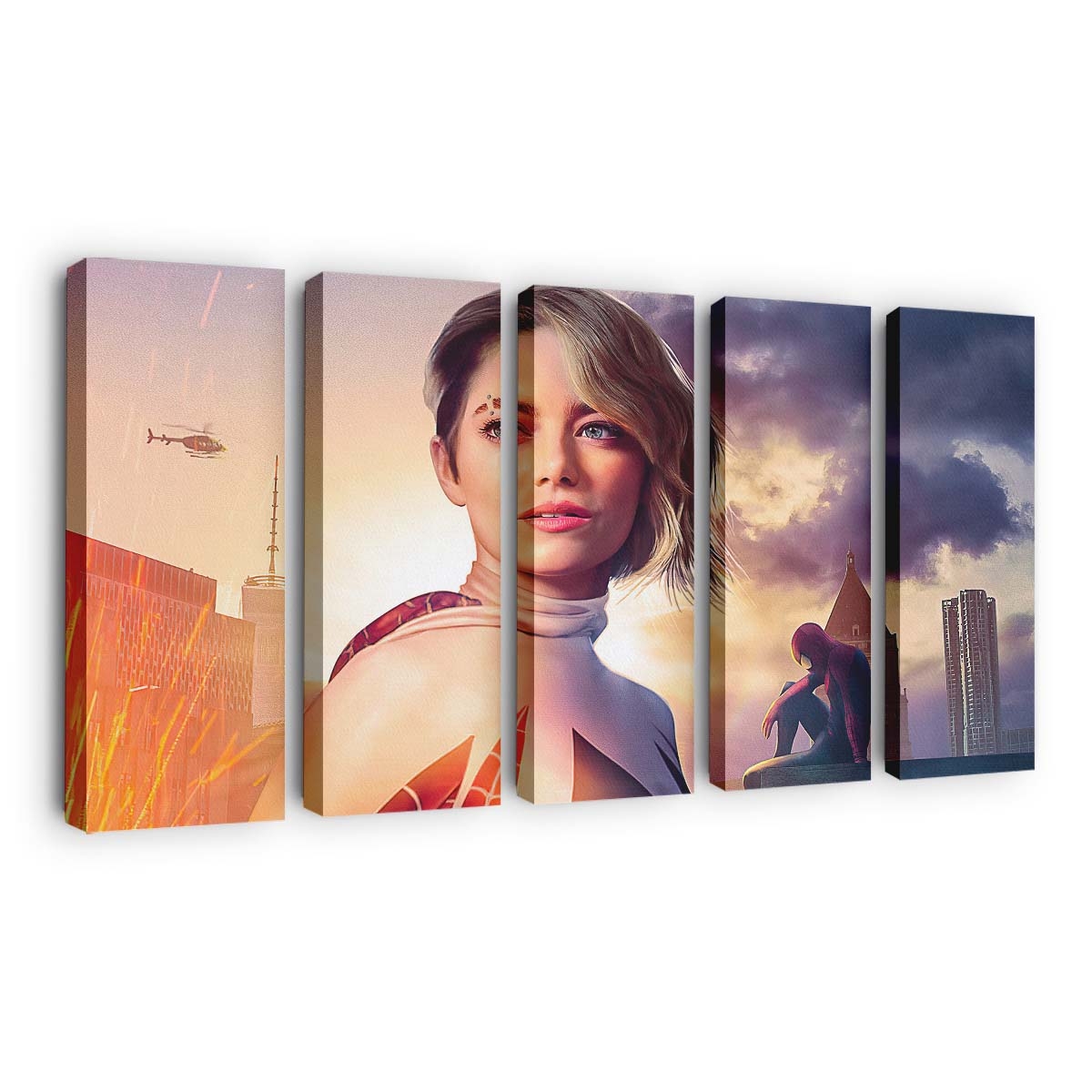 Spider Man No Way Home Gwens Stacy Emma Stone Poster Leinwandbild - Wanddeko