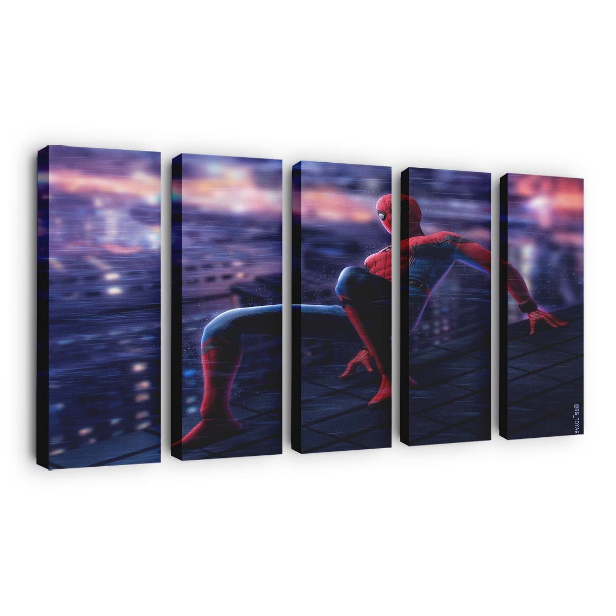 Spider Man an der Wand Leinwandbild - Wanddeko