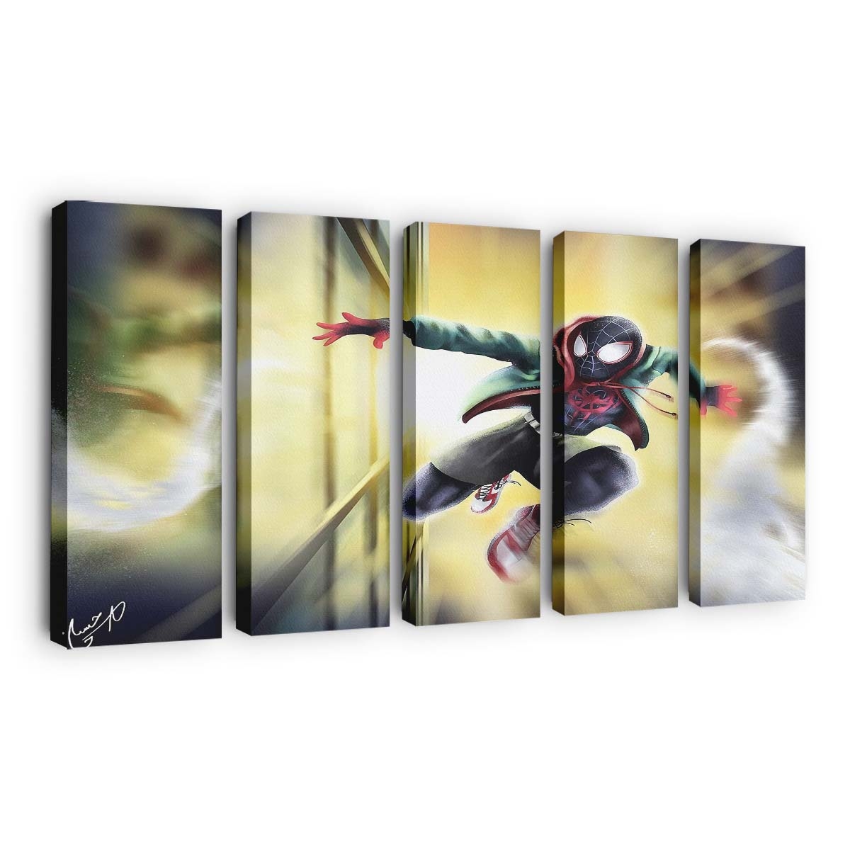 Spider Man im Vorbeigehen Leinwandbild - Wanddeko