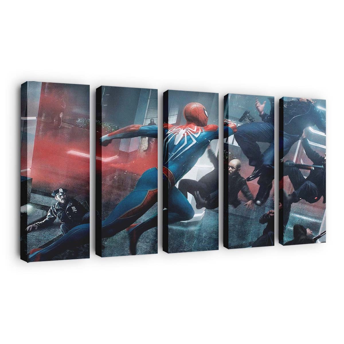 Spider Man Kampf Leinwandbild - Wanddeko