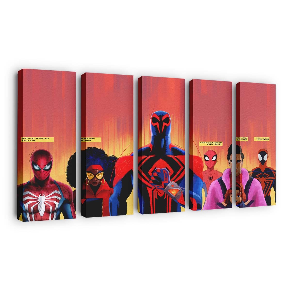 Spider Man Versionen Leinwandbild - Wanddeko