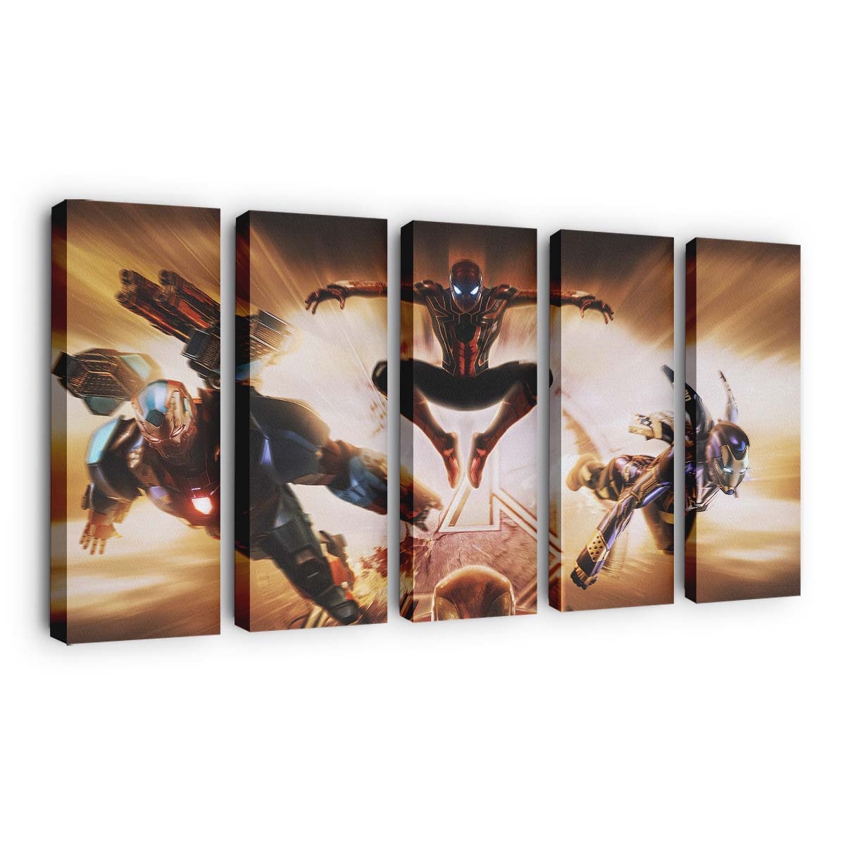 Spider Man War Machine Leinwandbild - Wanddeko