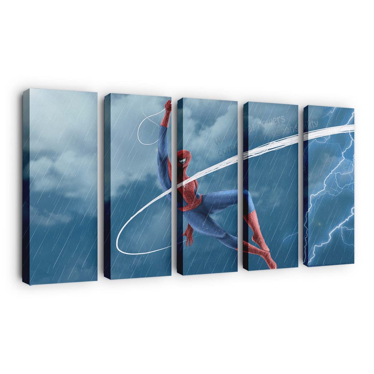 Spider Man Web Leinwandbild - Wanddeko