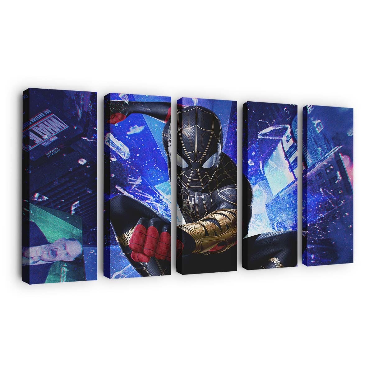 Spider Man mit Magic Gauntlet Leinwandbild - Wanddeko