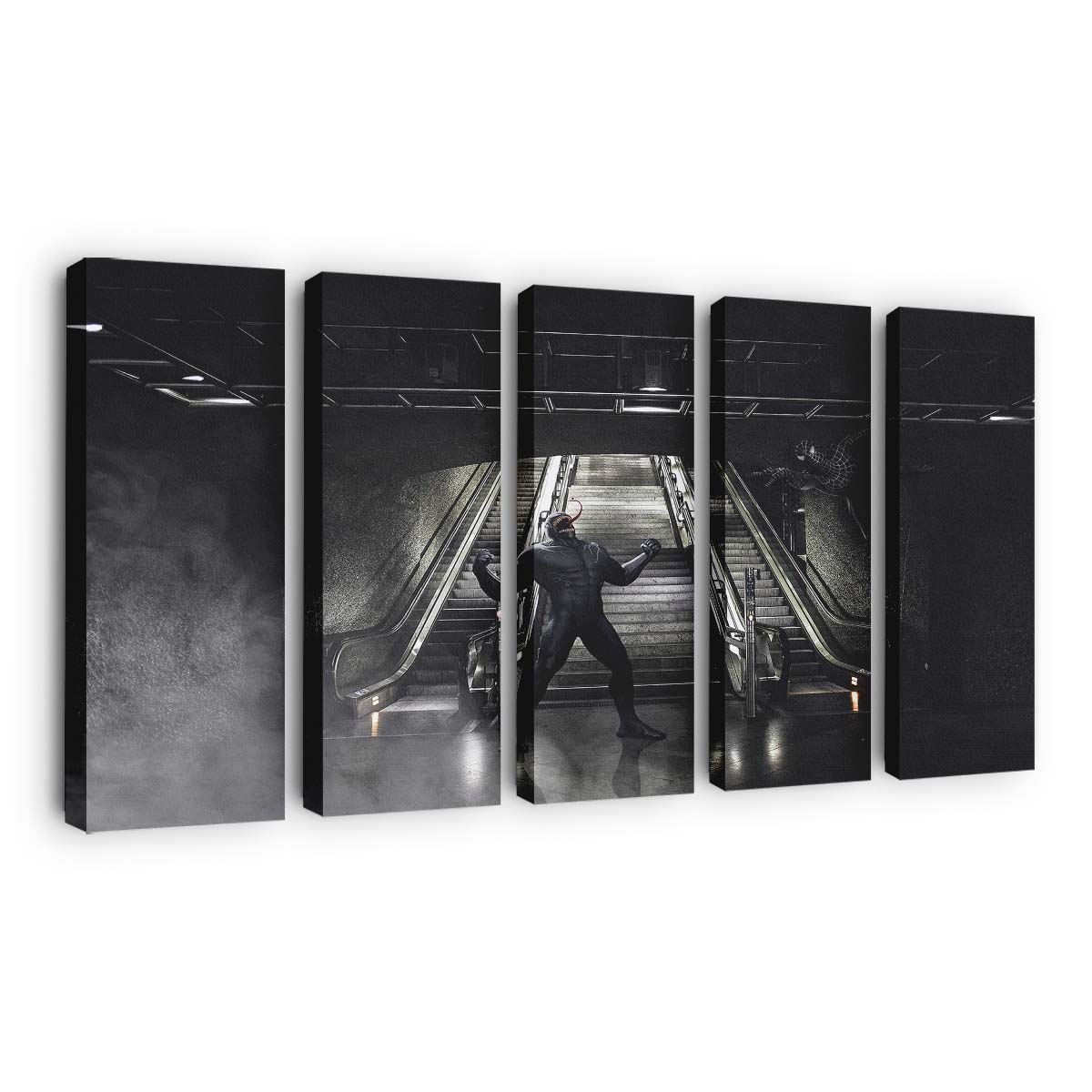 Symbiote Spider Man gegen Venom Leinwandbild - Wanddeko