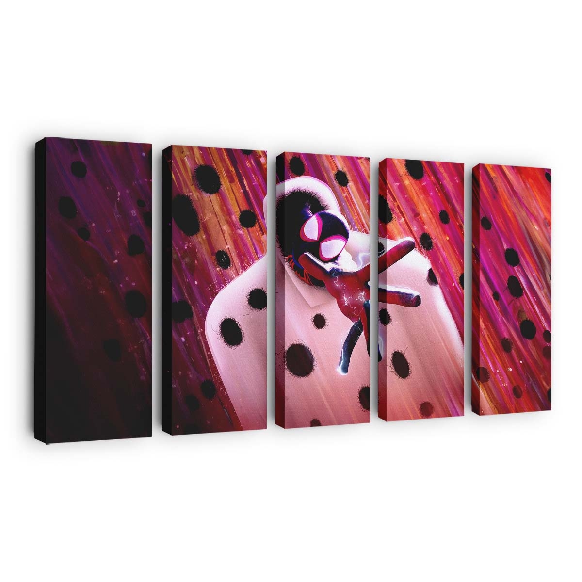 Der Spot in Spider Man: Across the Spider Verse Leinwandbild - Wanddeko