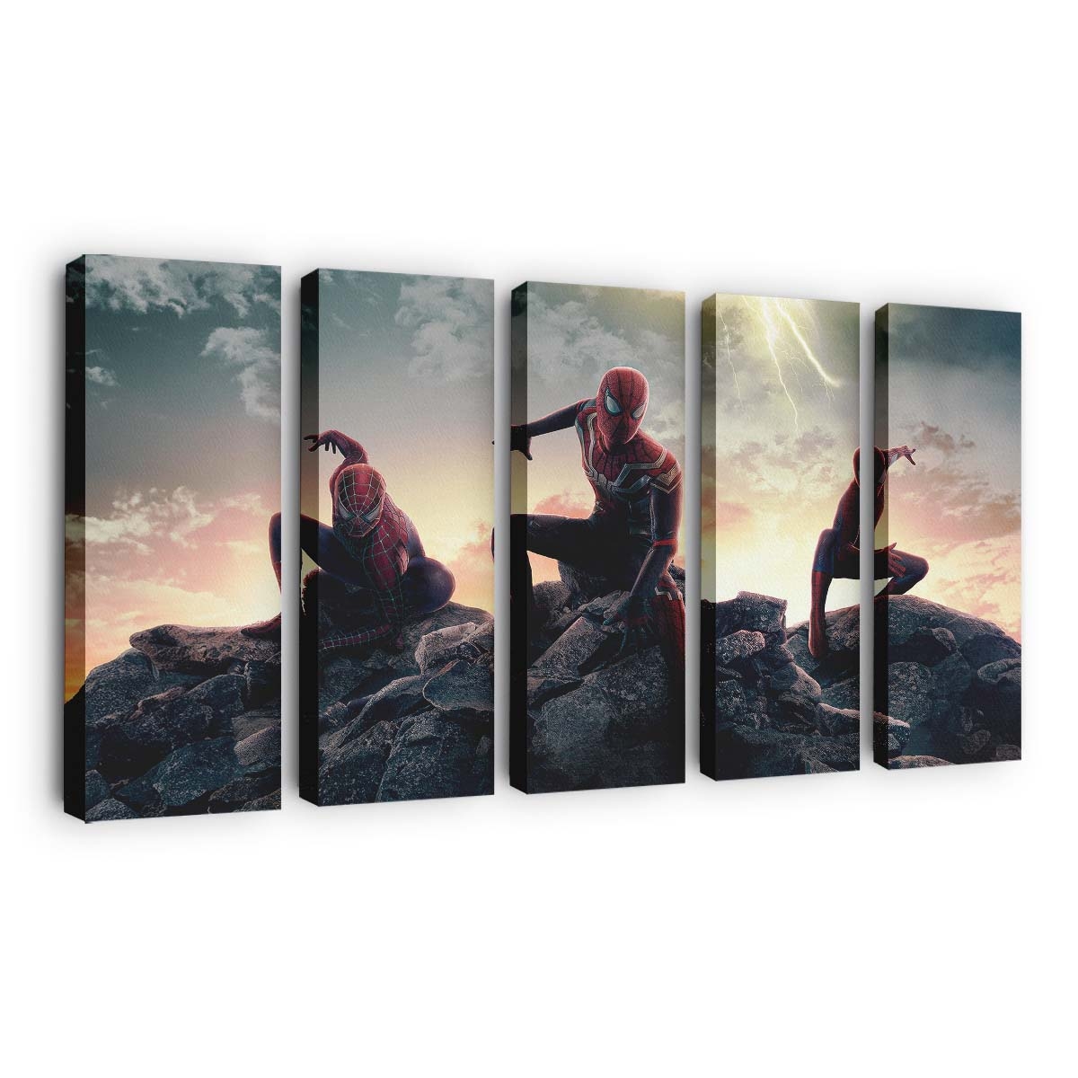 Trio Spider Verse Leinwandbild - Wanddeko