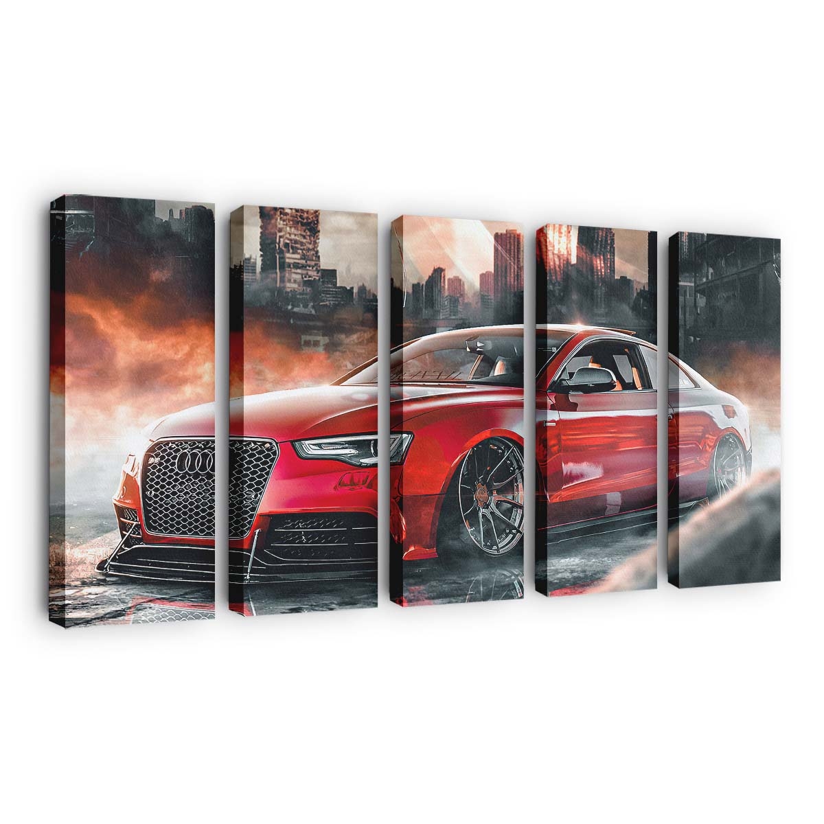 Vengeance Graphix Audi Rs5 Spider Man Leinwandbild - Wanddeko