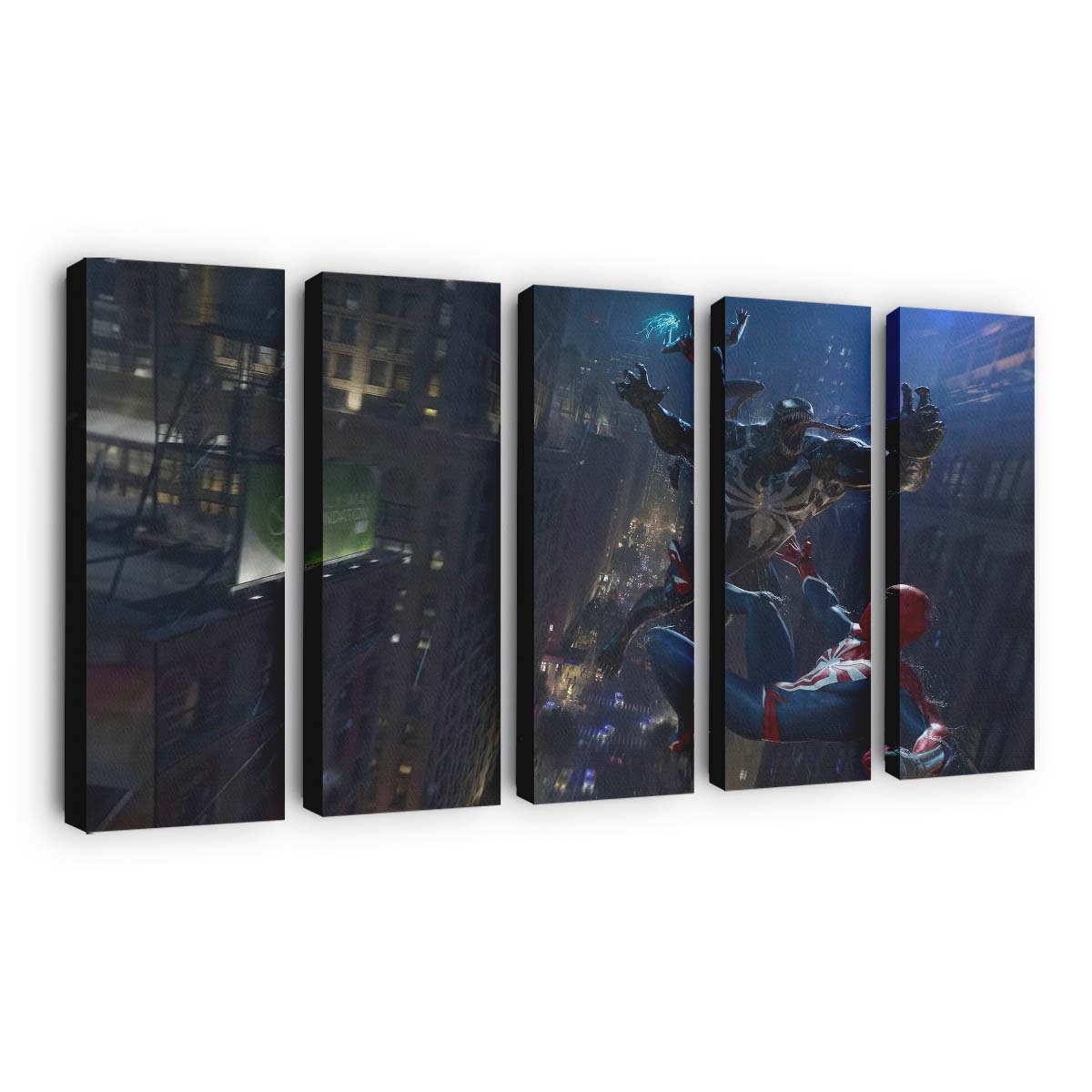 Venom gegen Miles Peter Leinwandbild - Wanddeko