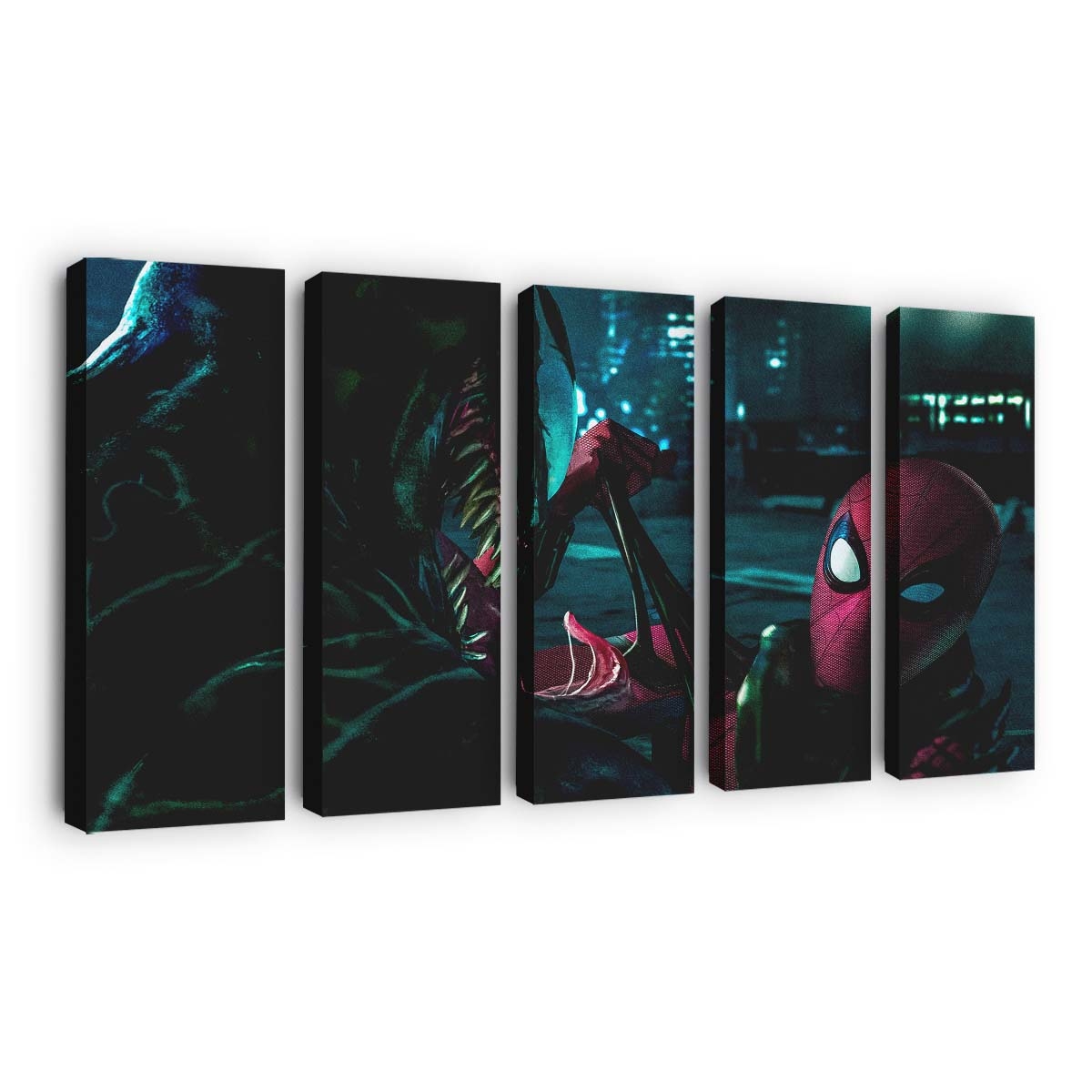 Venom gegen Spider Man 2020 Leinwandbild - Wanddeko