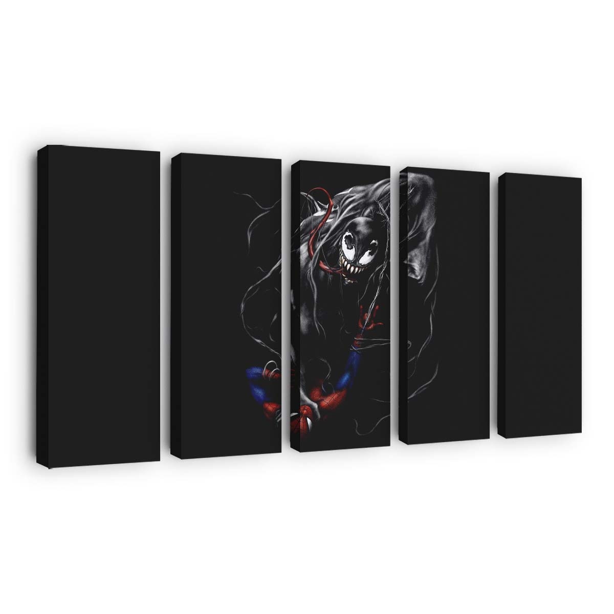 Venom gegen Spider Man 3 Leinwandbild - Wanddeko