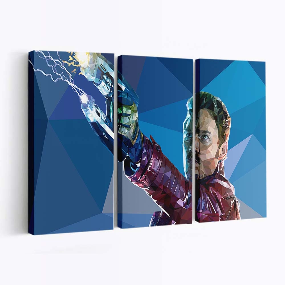 Star Lord Low Poly Leinwandbild - Wanddeko