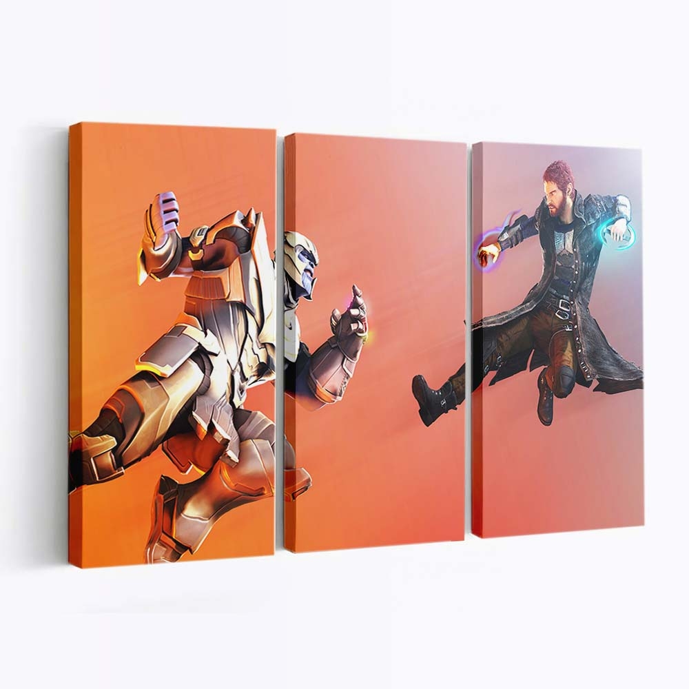 Star Lord Vs Thanos Leinwandbild - Wanddeko