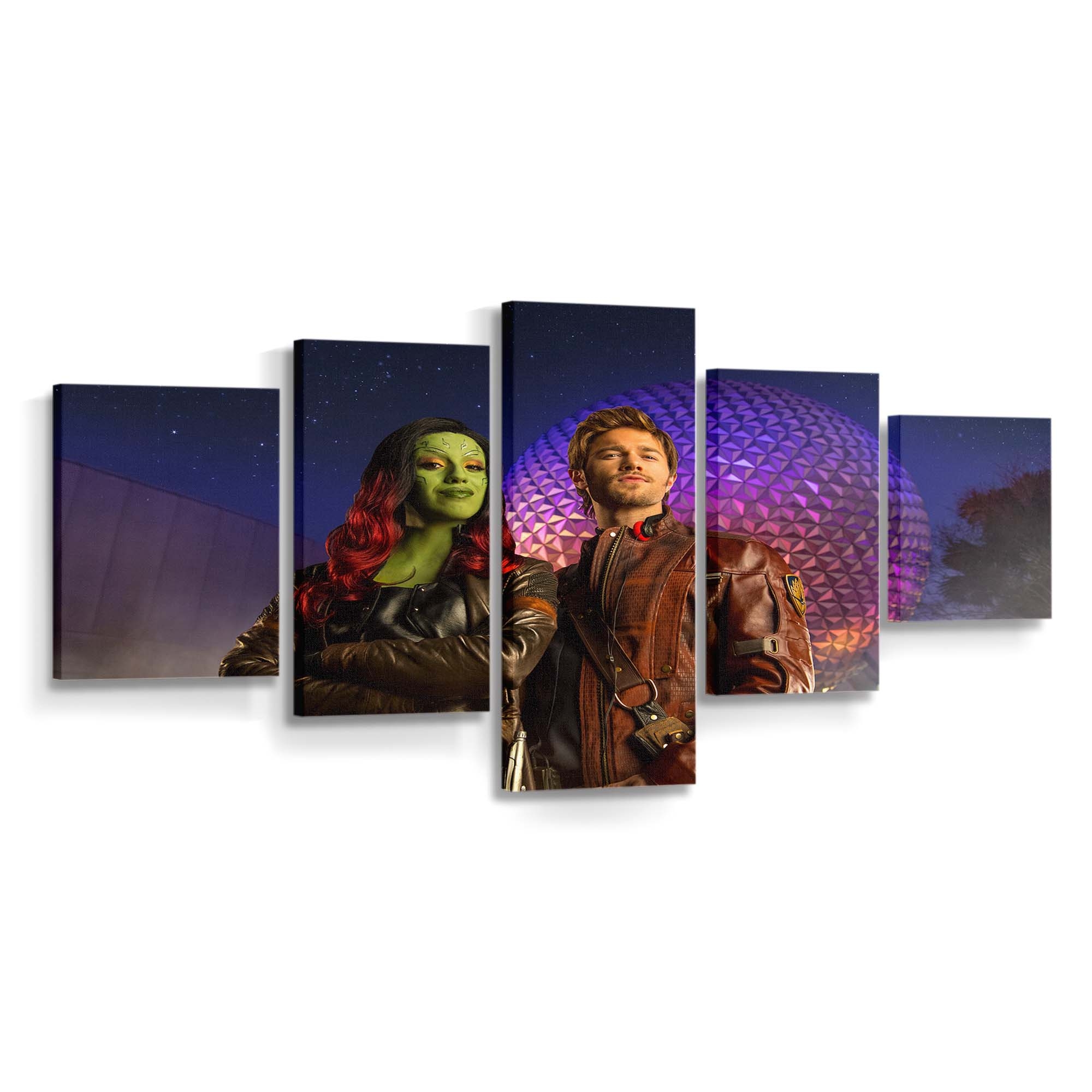 Gamora And Star Lord Cosplay Leinwandbild - Wanddeko Star-Lord Leinwandbild