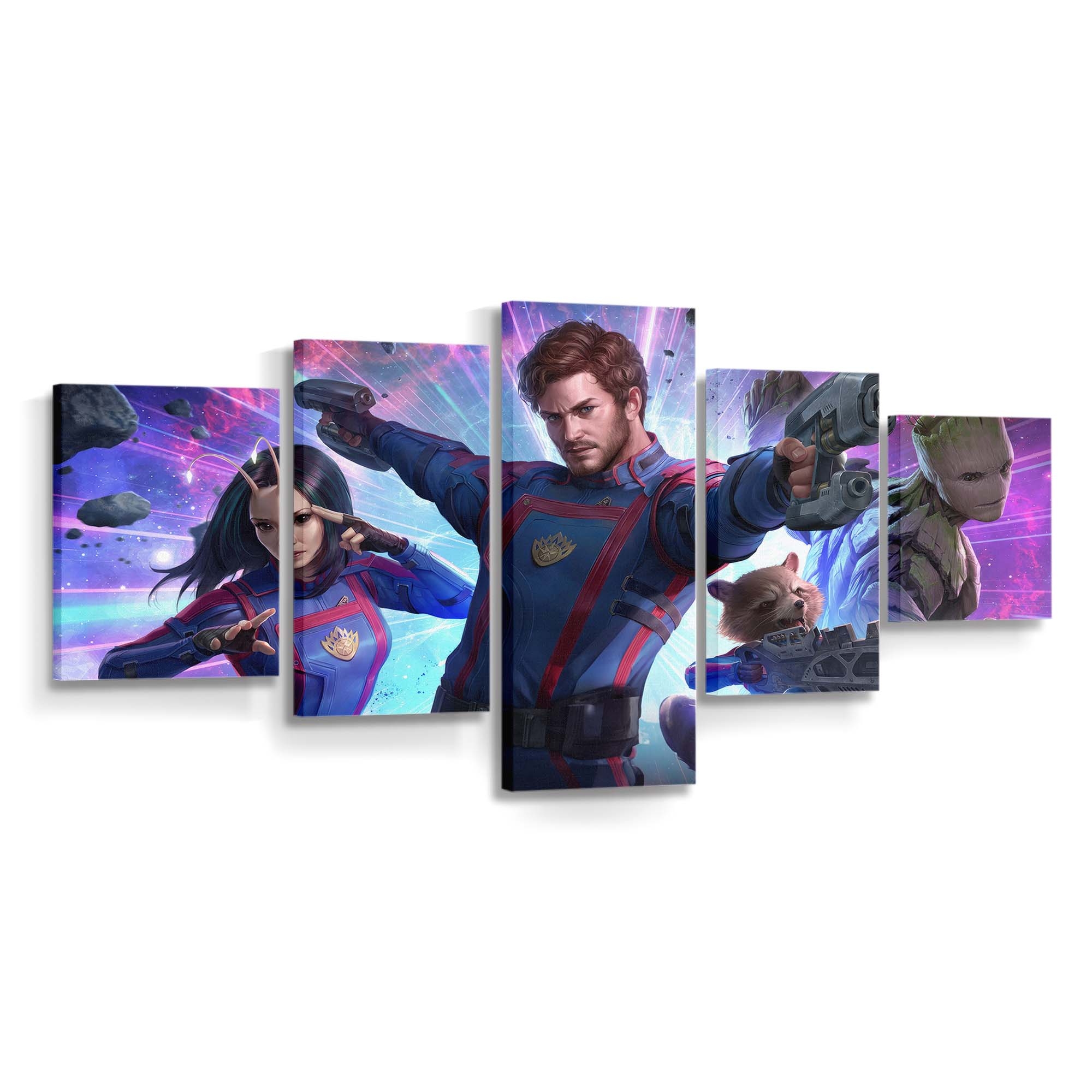 Guardians Of The Galaxy Marvel Future Fight Leinwandbild - Wanddeko Star-Lord Leinwandbild