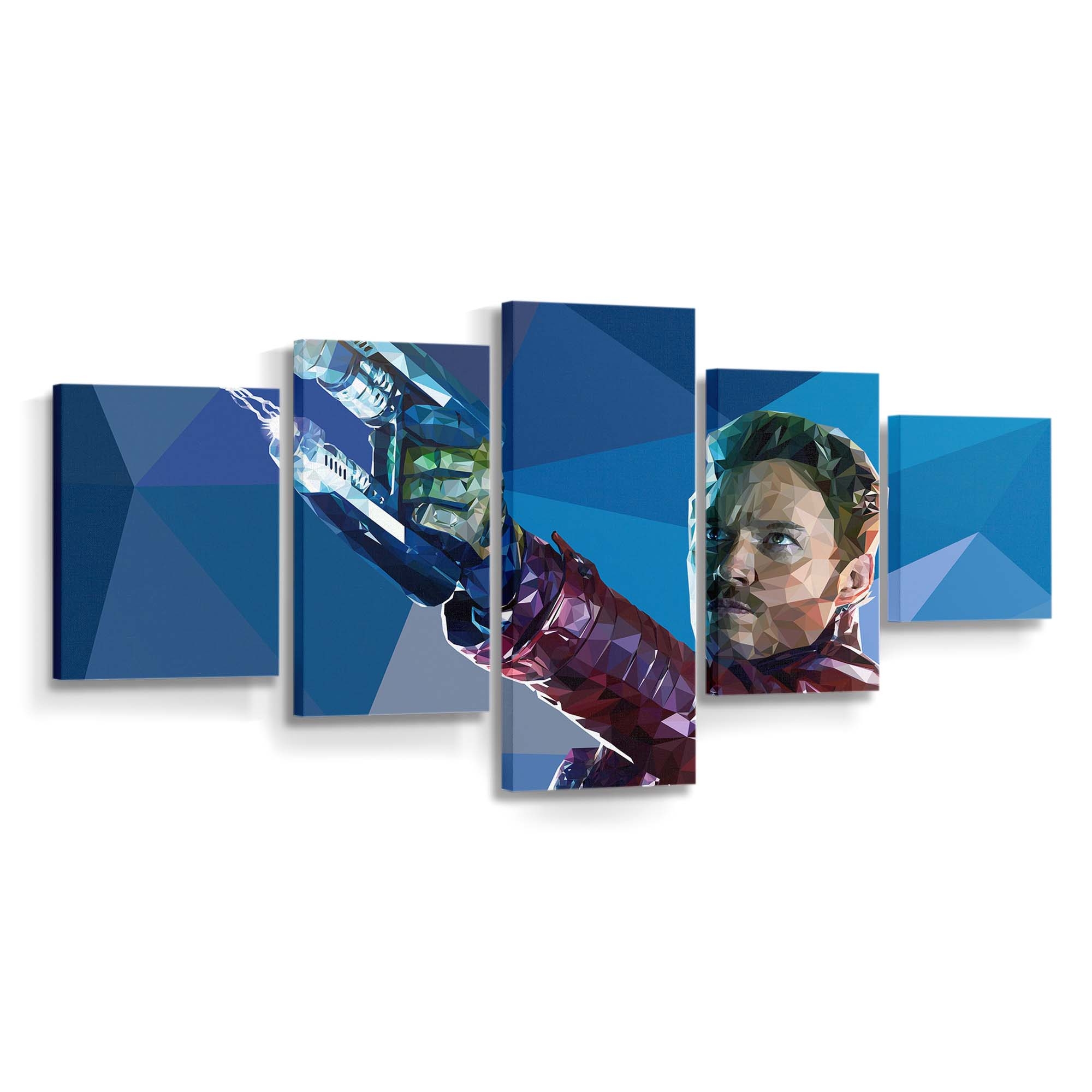Star Lord Low Poly Leinwandbild - Wanddeko Star-Lord Leinwandbild