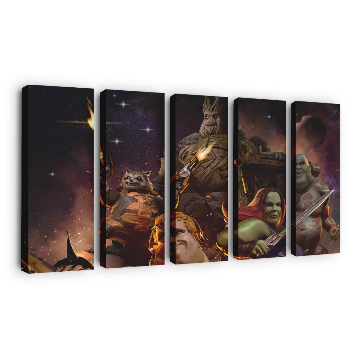 Fat Guardians Of Galaxy Heroes Leinwandbild - Wanddeko