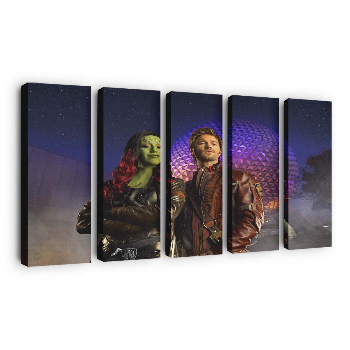 Gamora And Star Lord Cosplay Leinwandbild - Wanddeko
