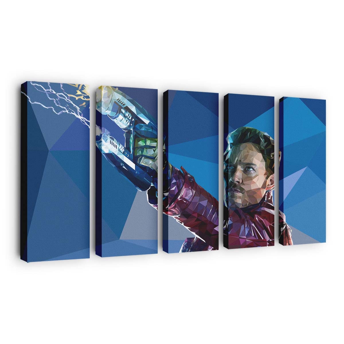 Star Lord Low Poly Leinwandbild - Wanddeko