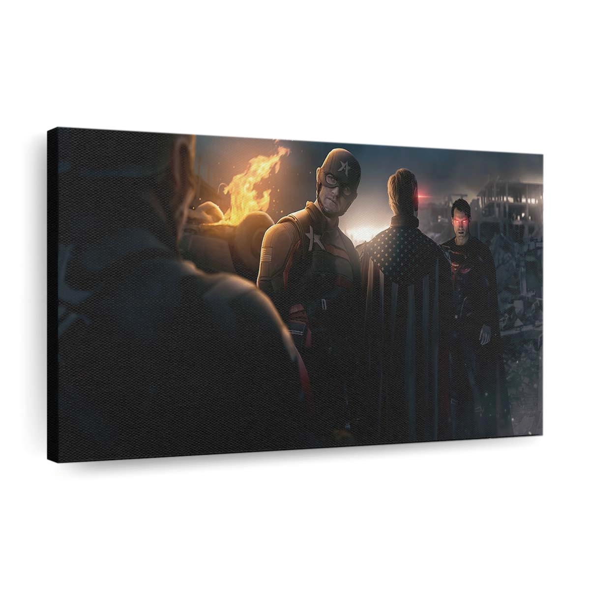 Captain America And Superman Vs Us Agent And Homelander Leinwandbilder | Wanddeko