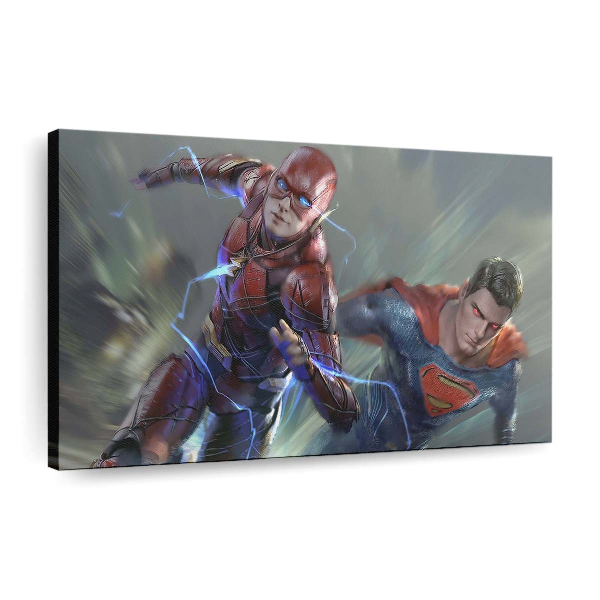 Flash And Superman Art Leinwandbilder | Wanddeko