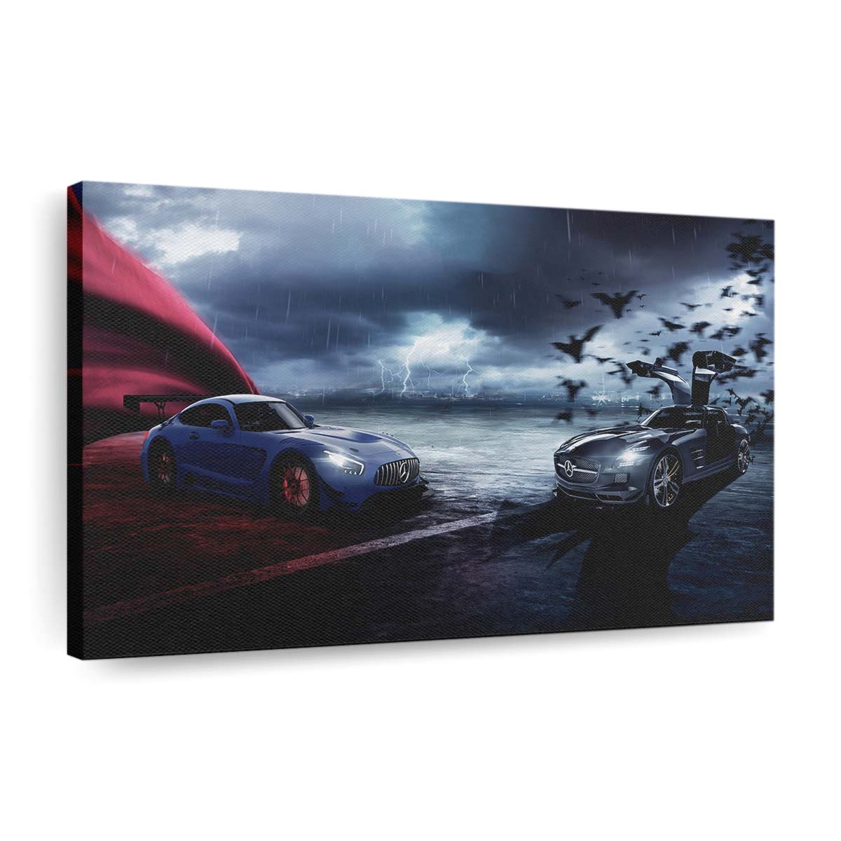 Mercedes Amg Gt Superman And Batman Leinwandbilder | Wanddeko