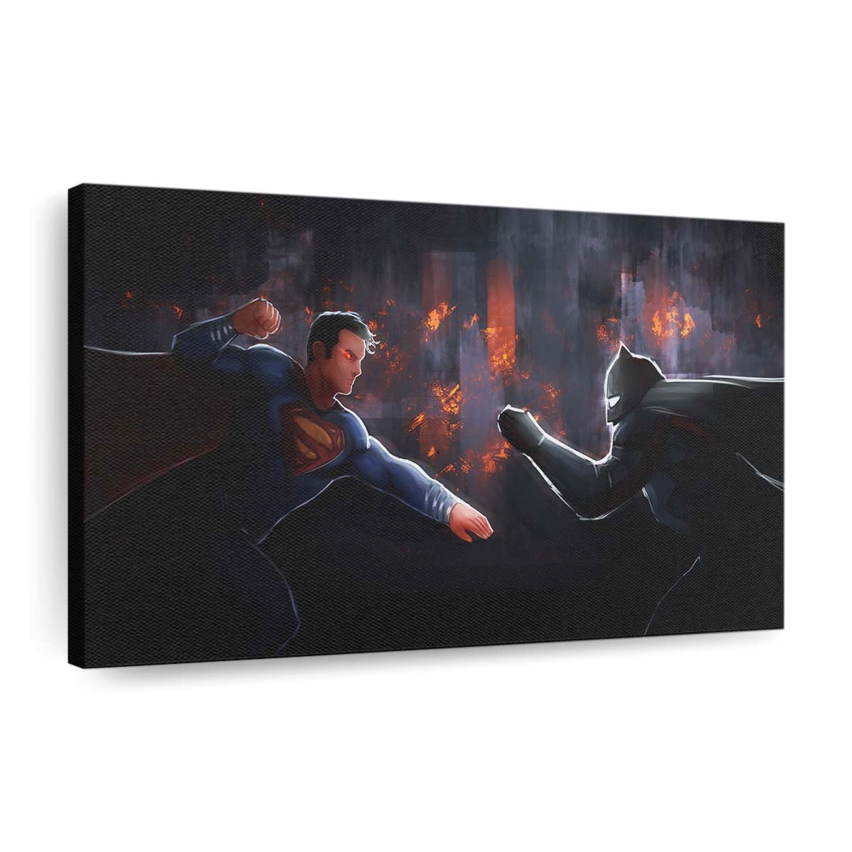 Superman And Batman Artwork Leinwandbilder | Wanddeko