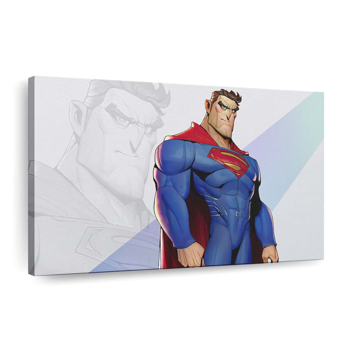 Superman Cartoon Minimal Leinwandbilder | Wanddeko