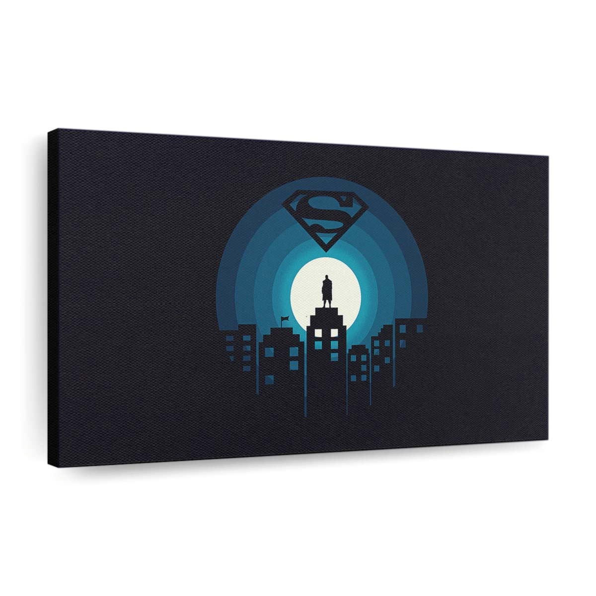 Superman Minimal Illustration Leinwandbilder | Wanddeko