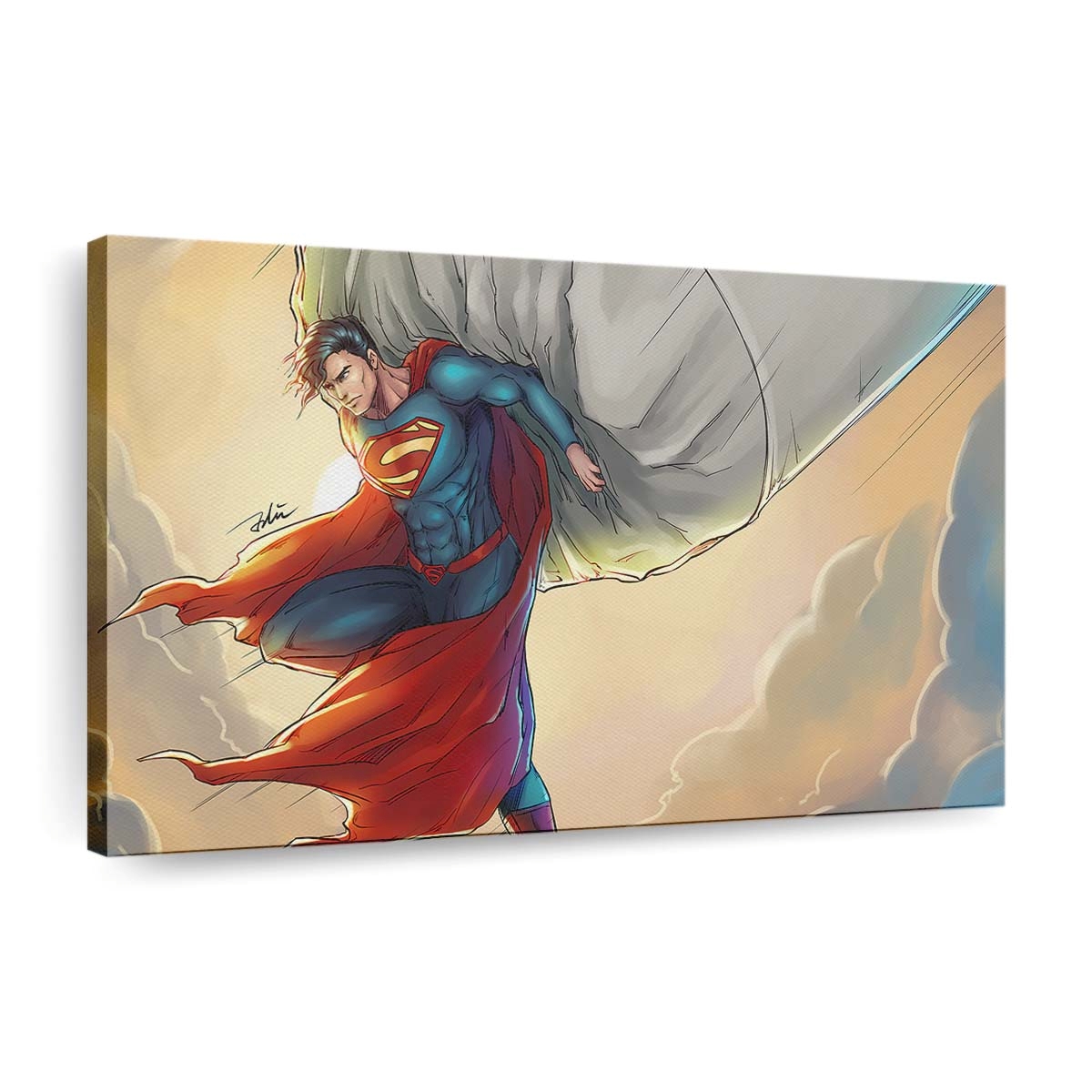 Superman Saving Plane 2 Leinwandbilder | Wanddeko