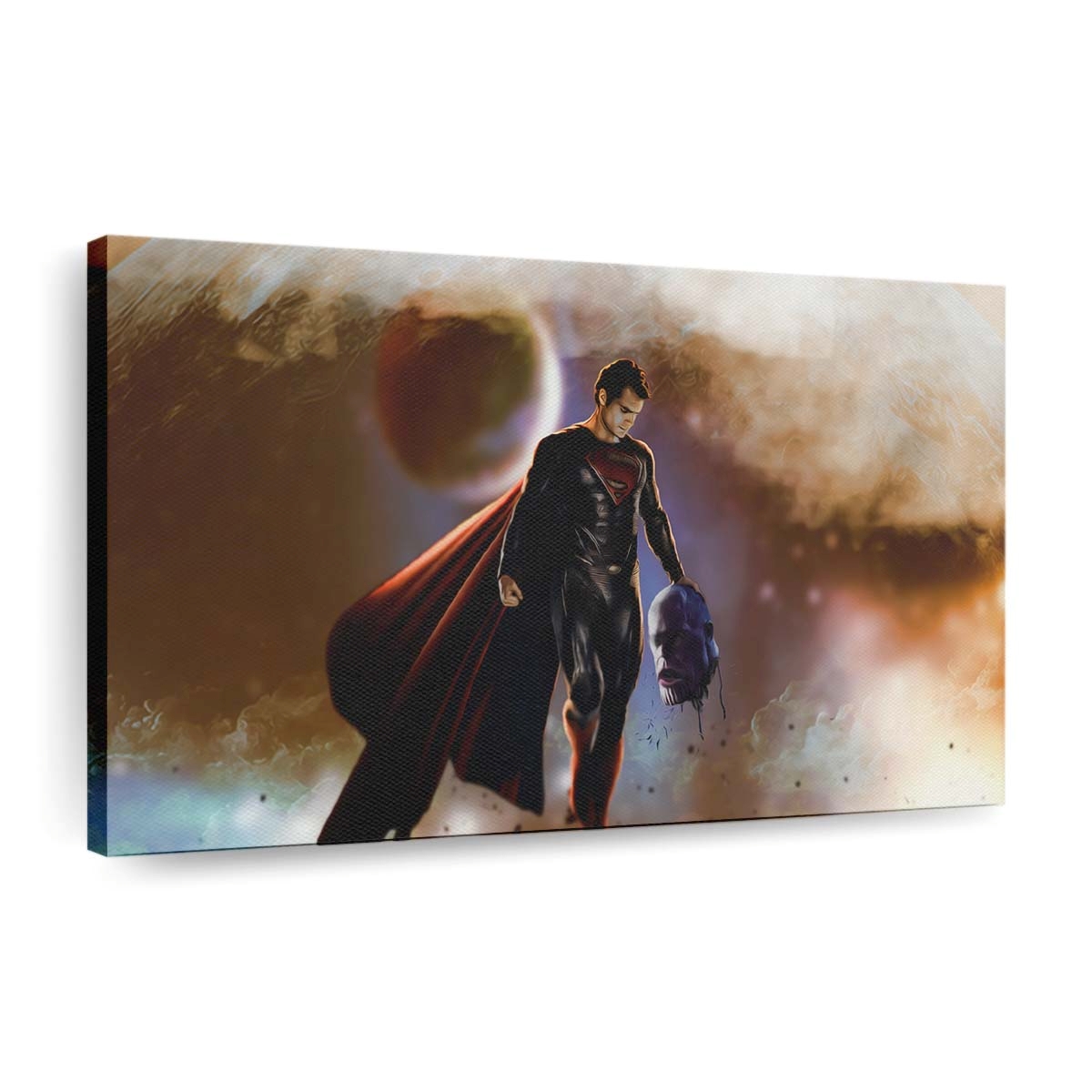 Superman Thanos Head Off Leinwandbilder | Wanddeko