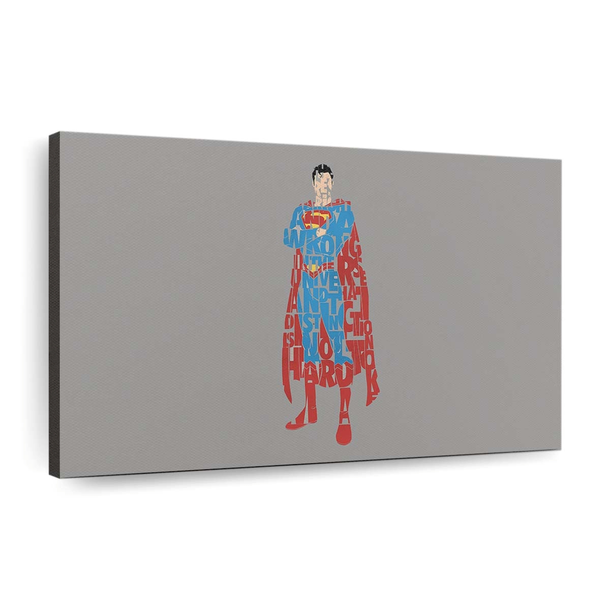 Superman Typography Leinwandbilder | Wanddeko