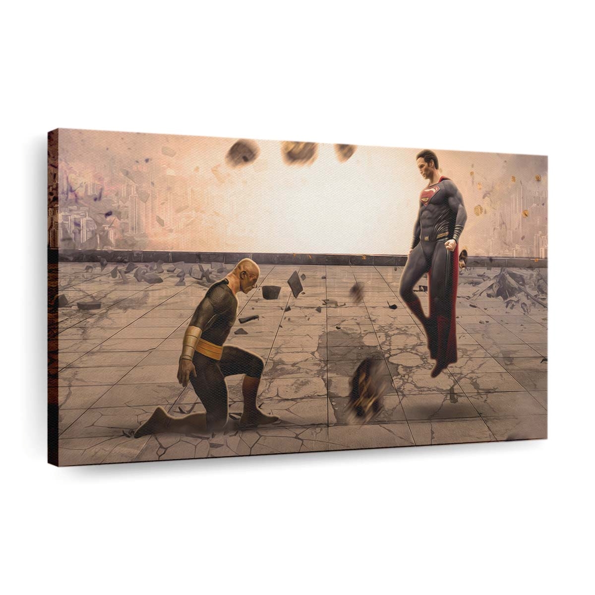 Superman Vs Black Adam Leinwandbilder | Wanddeko