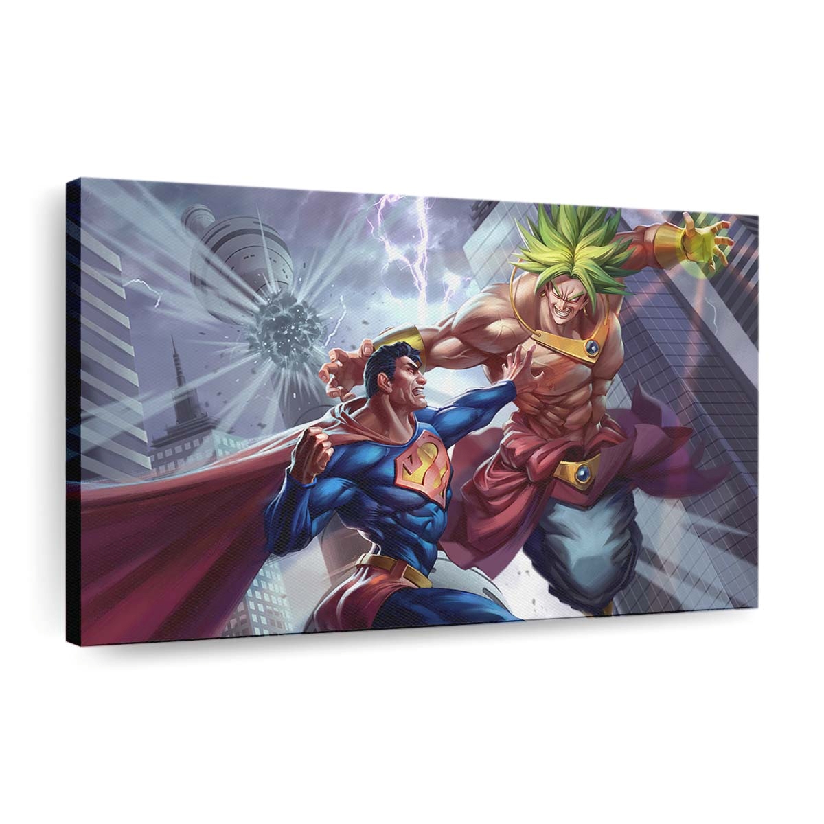 Superman Vs Goku Leinwandbilder | Wanddeko