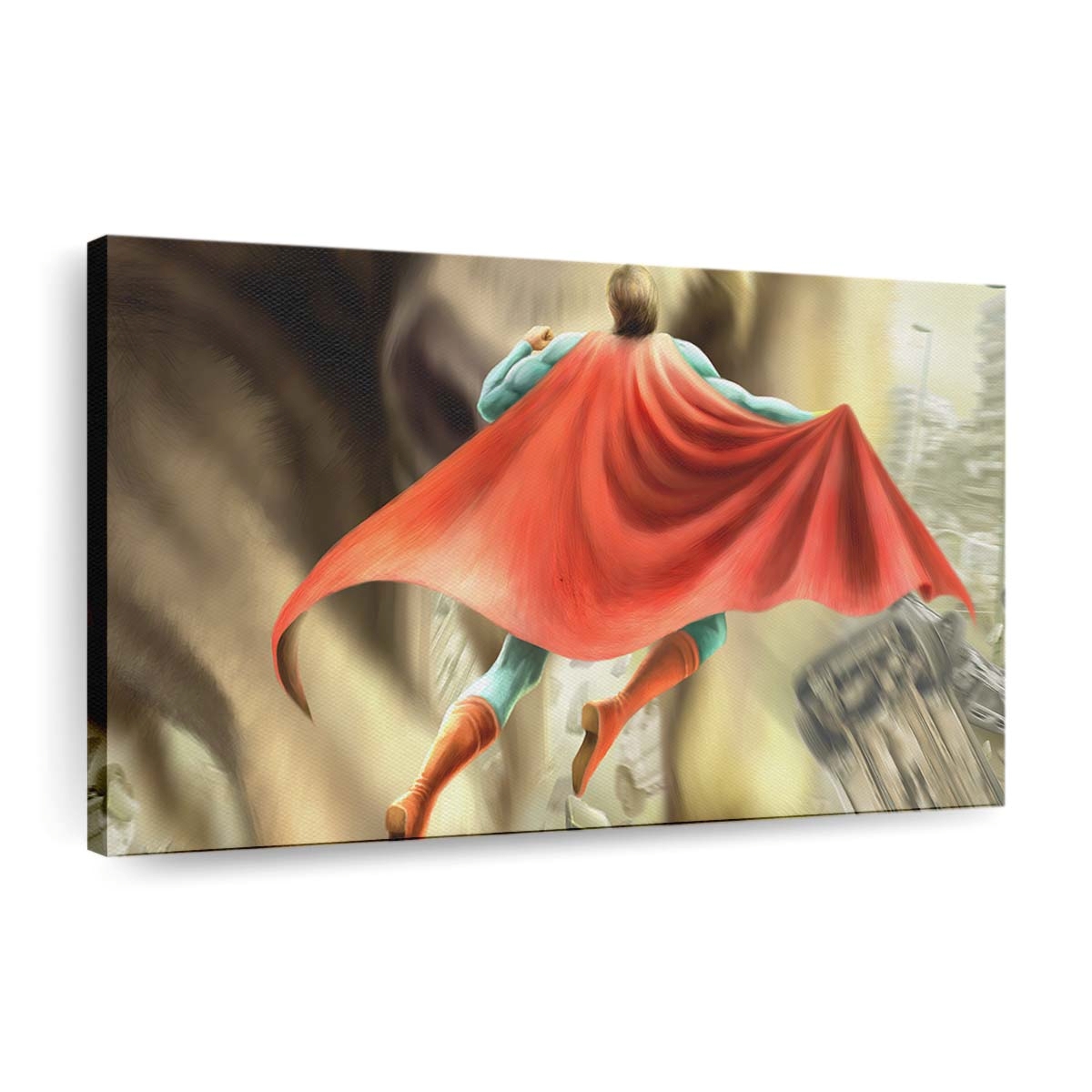 Superman With Cape Leinwandbilder | Wanddeko