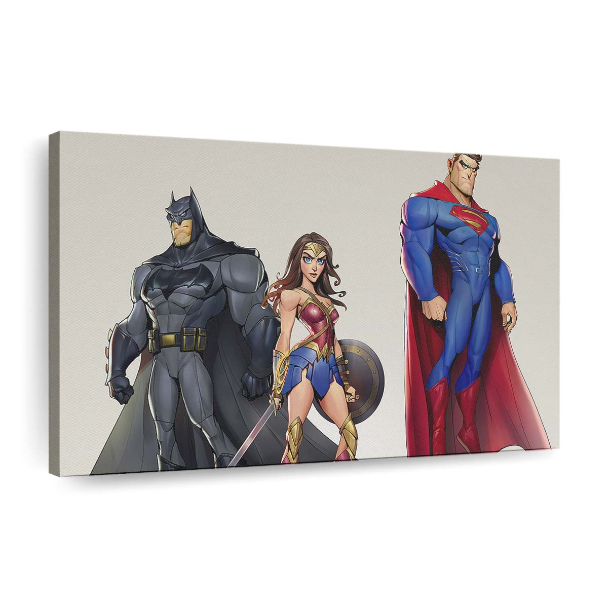 The Justice League Heroes Cartoons Minimal Leinwandbilder | Wanddeko