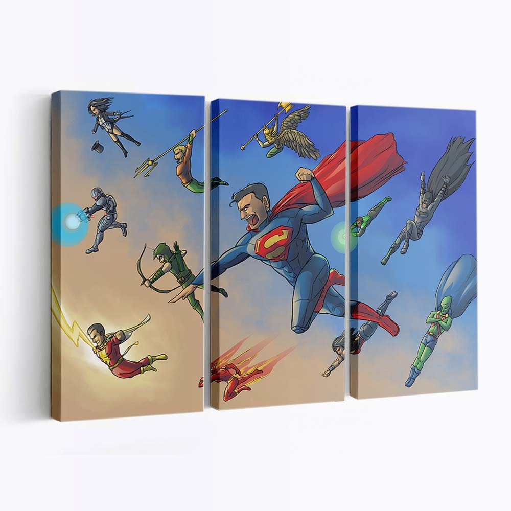 Dc Superheroes Artwork Leinwandbilder | Wanddeko