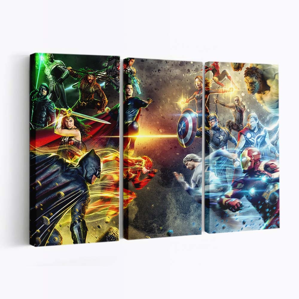 Dc Vs Marvel Heroes Leinwandbilder | Wanddeko