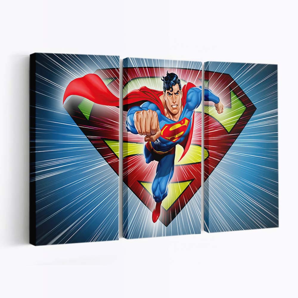 Superman Dc Comic Minimal Leinwandbilder | Wanddeko
