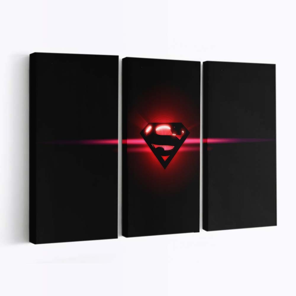 Superman Glowing Logo Leinwandbilder | Wanddeko
