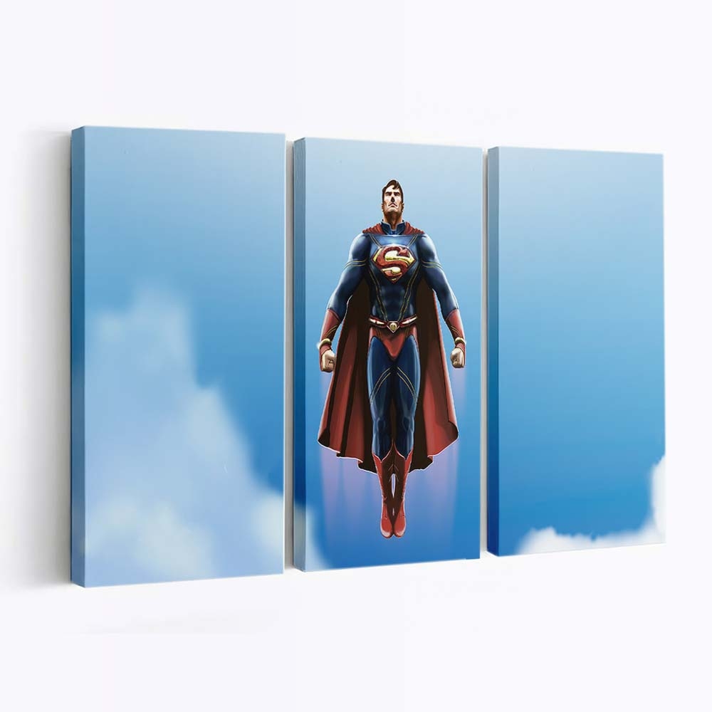 Superman In Sky Leinwandbilder | Wanddeko